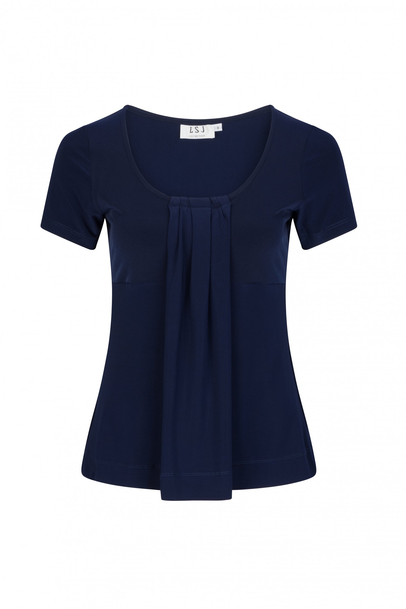 Pleat front top Navy Knit