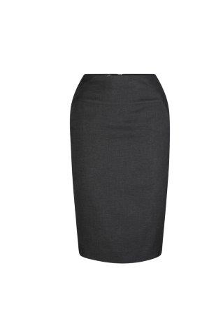 Mid length pocket  skirt Charcoal Polyester