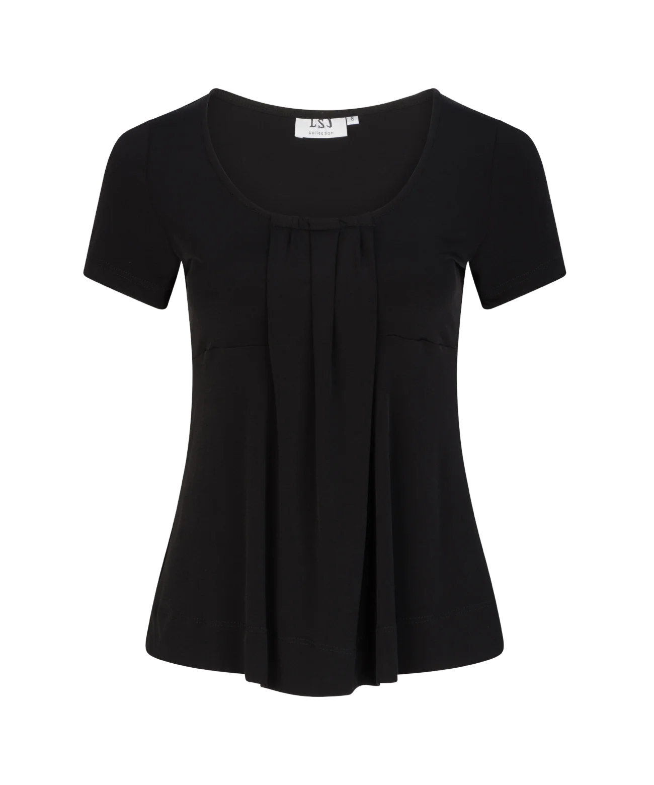 Ladies Round Neck Pleat Front Top - Image 2