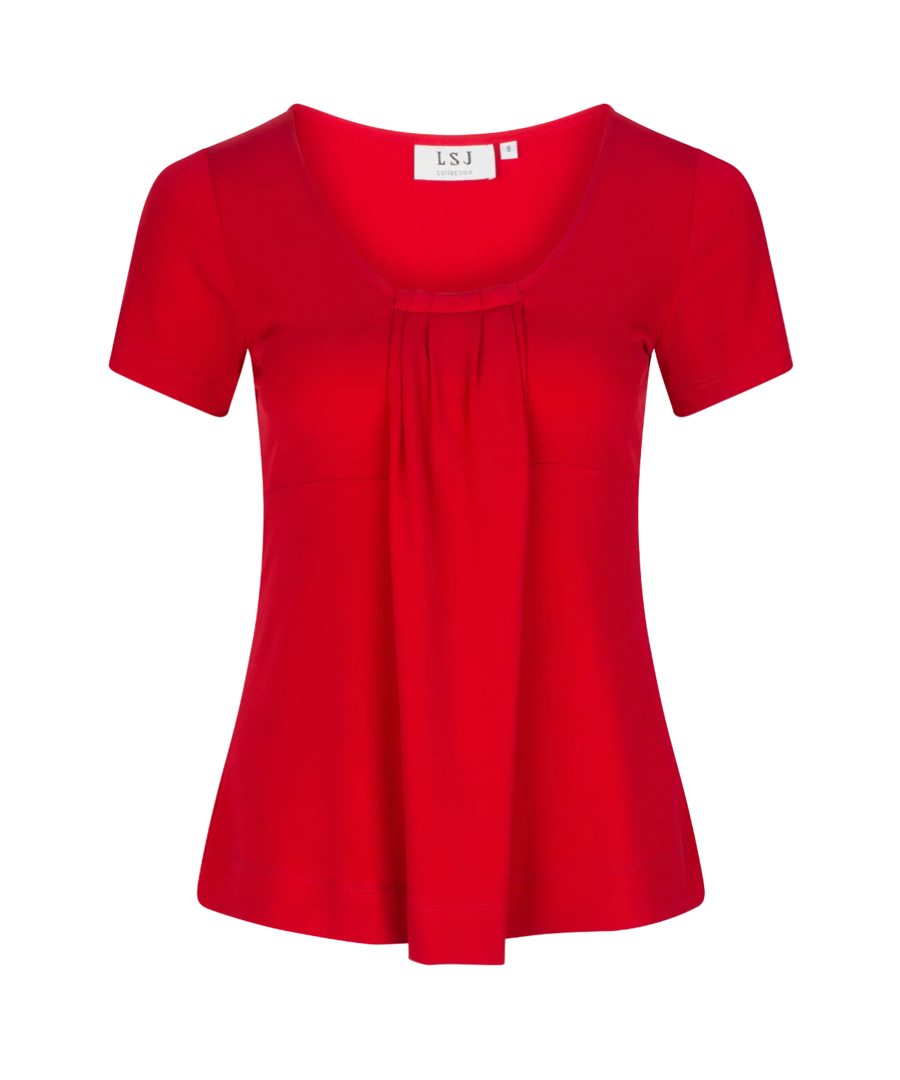 Ladies Round Neck Pleat Front Top - Image 6